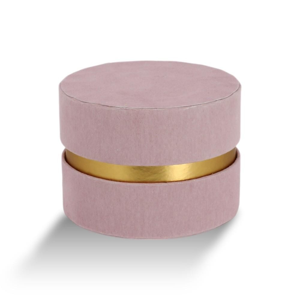 SCATOLA TONDA D8.5 H6.5 CIPRIA VELLUTO MARTELLATO